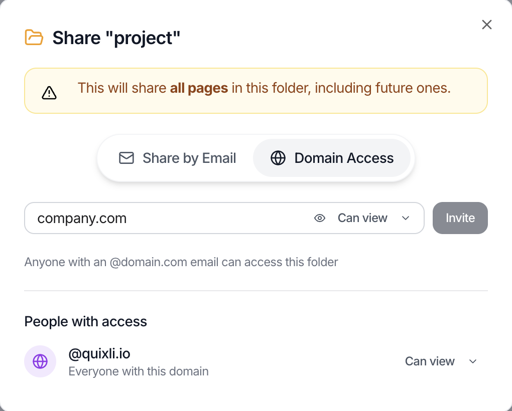 Organization sharing
